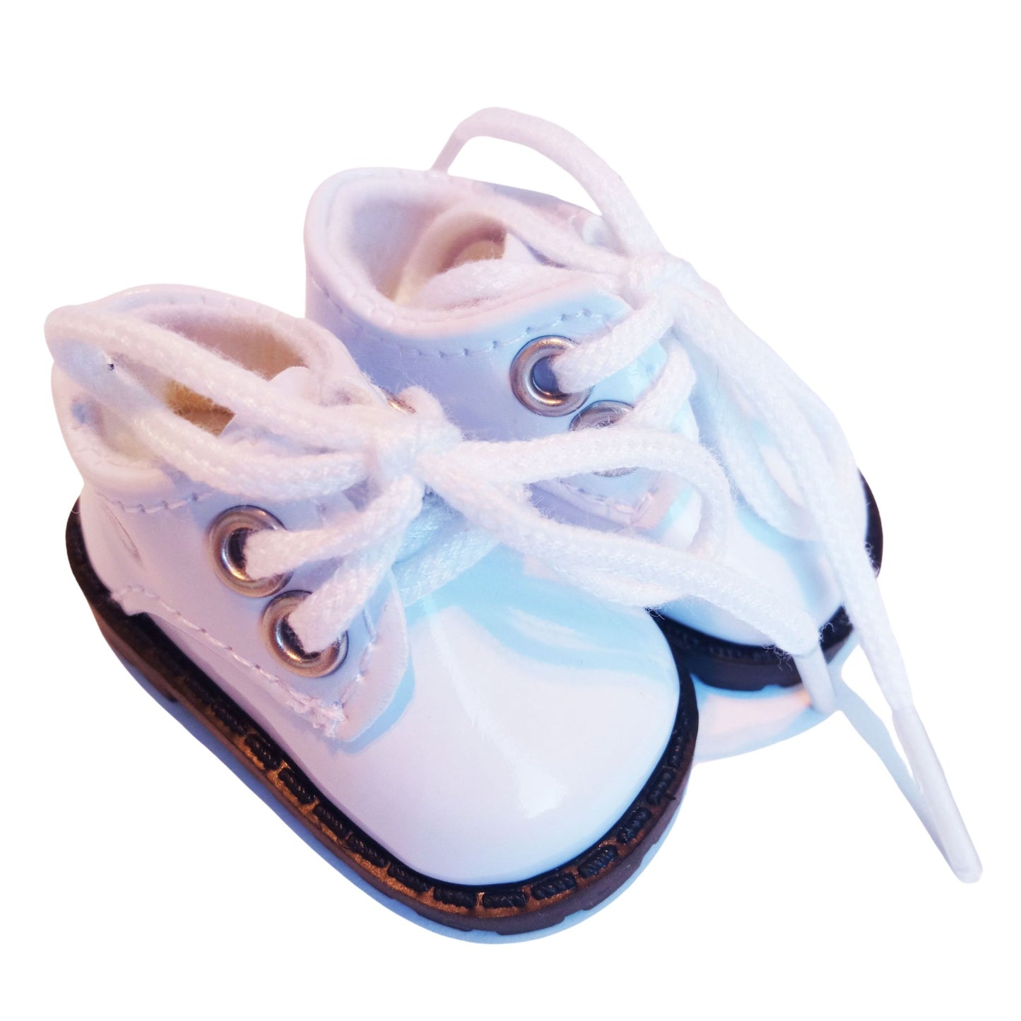 In a lace-up shoes for Paola Reina, 32 cm, featuring a gloss finish, black soles. Size 5.5 cm x 2.8 cm.