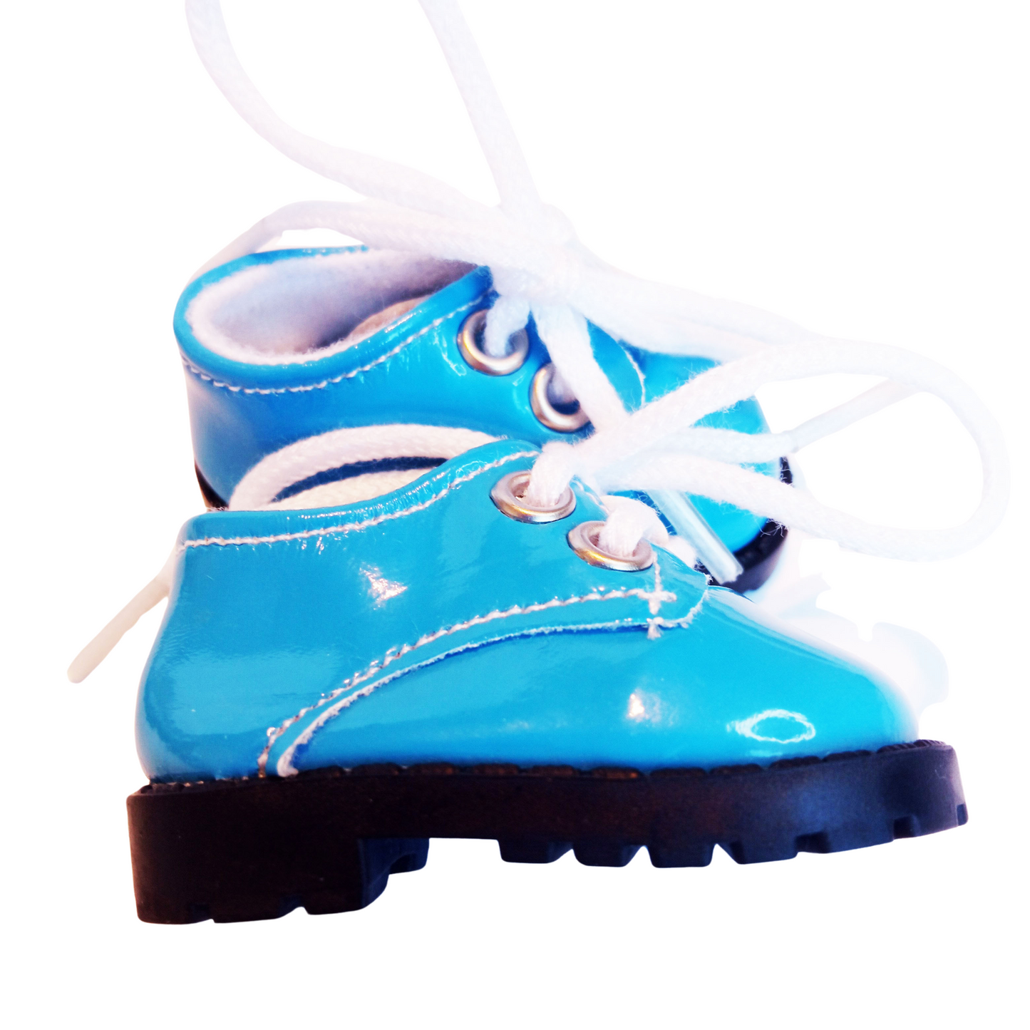 In a lace-up shoe for Paola Reina, 32 cm, featuring a gloss finish, black soles. Size 5.5 cm x 2.8 cm.