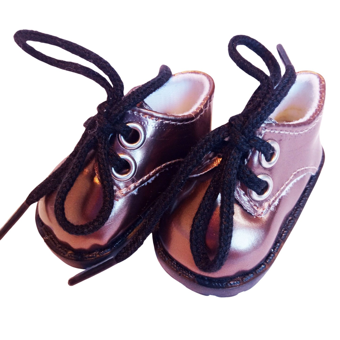 In a lace-up shoe for Paola Reina, 32 cm, featuring a gloss finish, black soles. Size 5.5 cm x 2.8 cm.