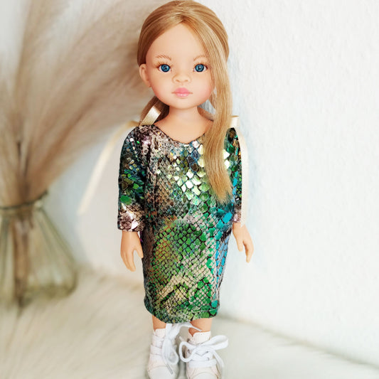 Doll clothes "Dress "Сhameleon" for doll 30-33 cm (12"-13")