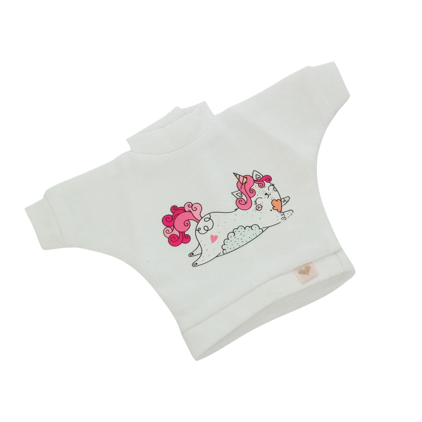white blouse for Paola Reina doll 12 in with cat