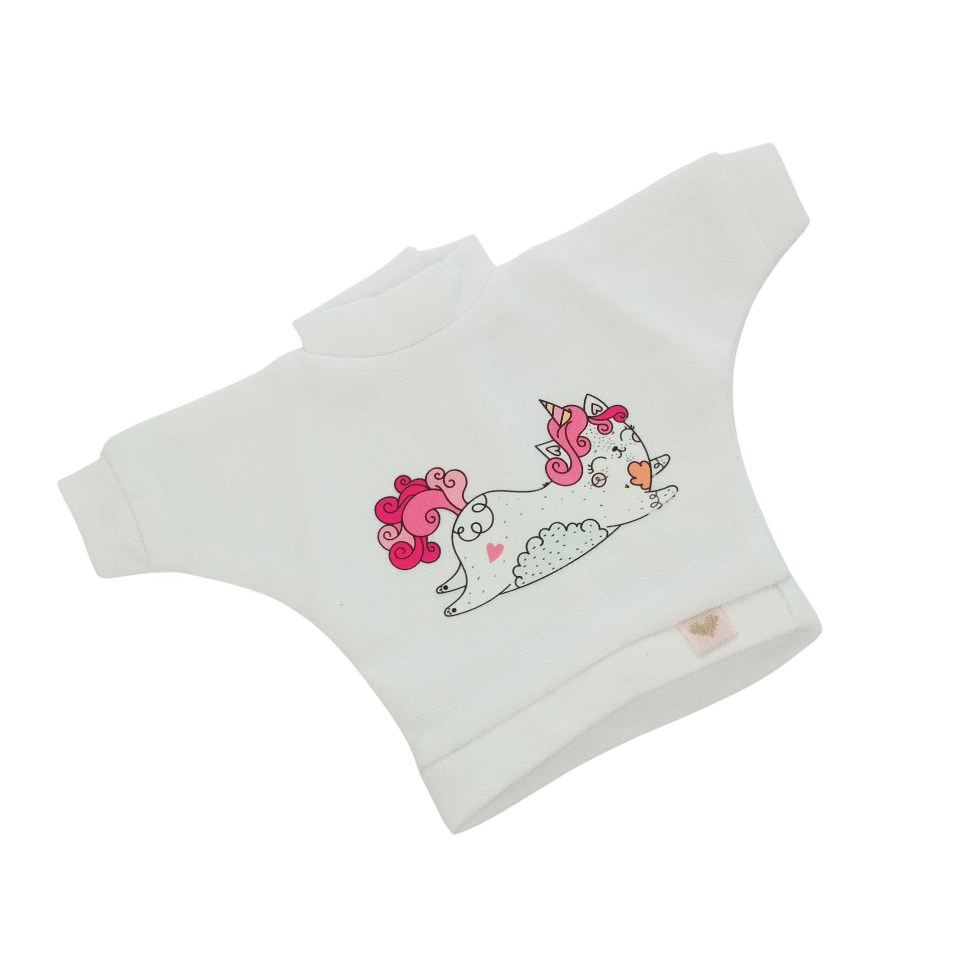 white blouse for Paola Reina doll 12 in with cat